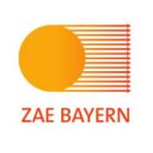 Das Logo des Bayerischen Zentrums für Angewandte Energieforschung (ZAE) als Sonne mit Energiestrahlen.